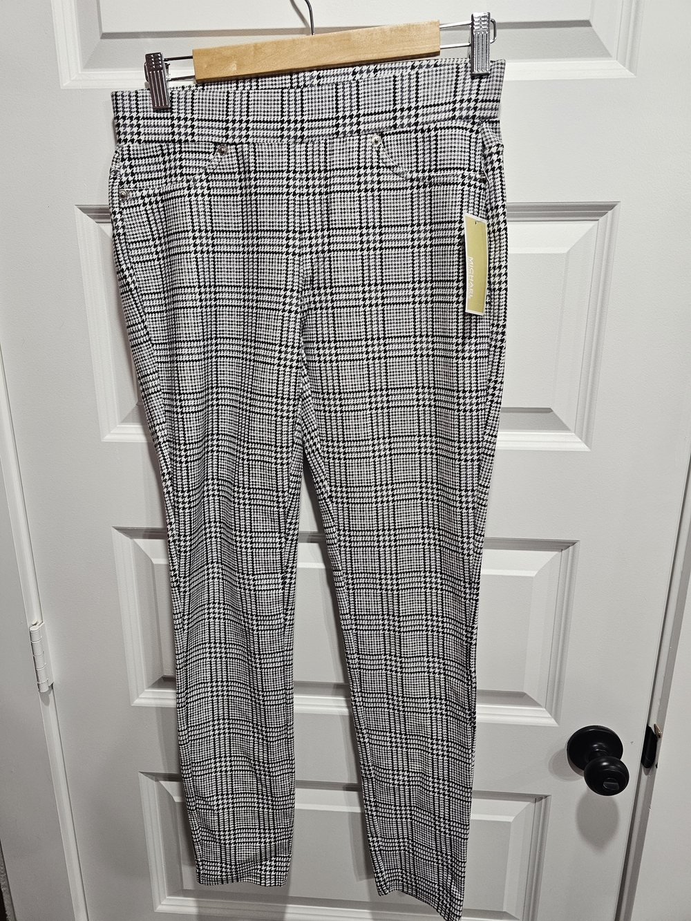 Michael Kors Black and White Glen Plaid Dress Pants - Slim Fit Very Stretchy